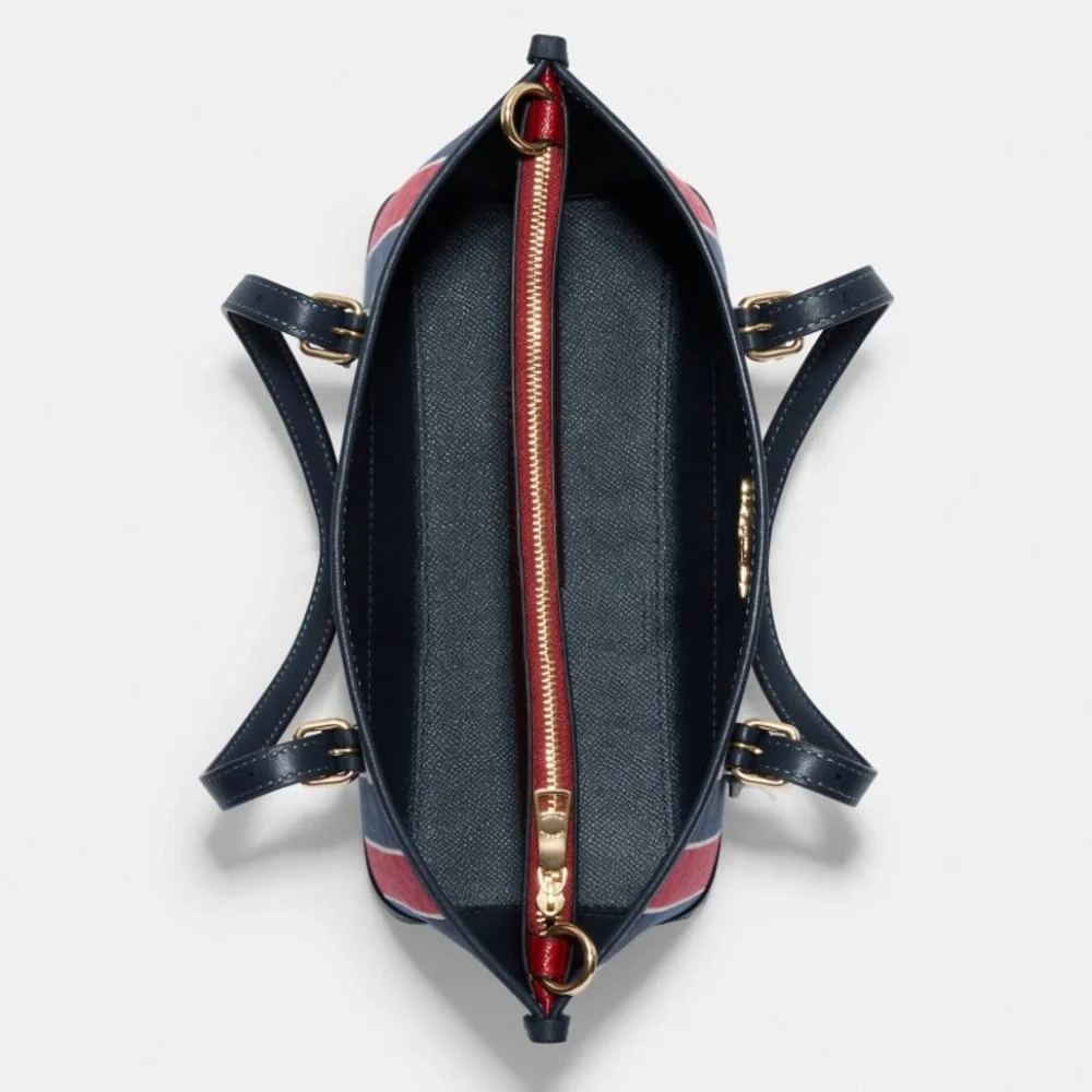 NWT💃Coach Mollie Tote 25 In Signature Jacquard With Stripes - Picture 9 of 13